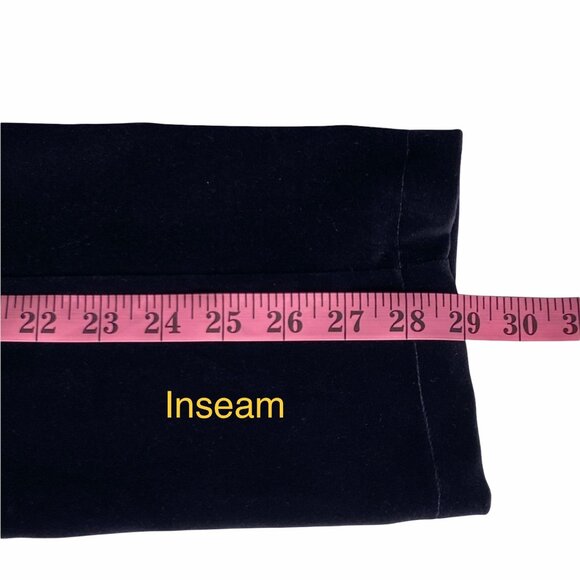 Vintage Ralph Lauren Petite Navy Velour 5 Pocket Straight Leg Jeans USA 8P NOS - Picture 9 of 12